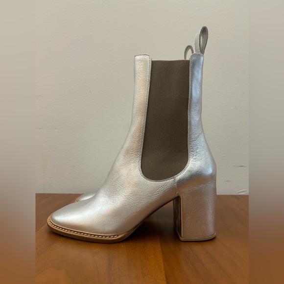 NWOT Ulla Johnson Metallic Silver Boots US 10 /EU 40 - Picture 5 of 8